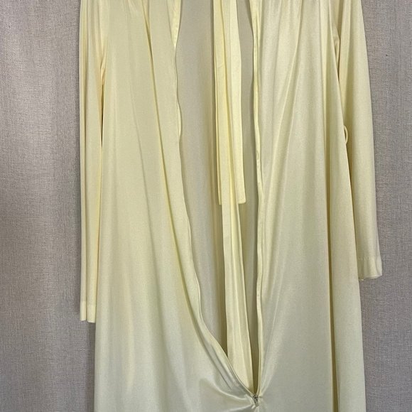 Vintage Maidenform Womens Small Sheer Nightgown Full Zip Small Yellow - Picture 4 of 9